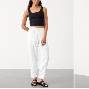 RETREAT HIGH RISE LINEN ANKLE PANT size 6